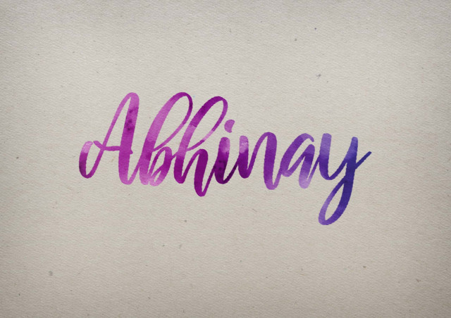 Free photo of Abhinay Watercolor Name DP