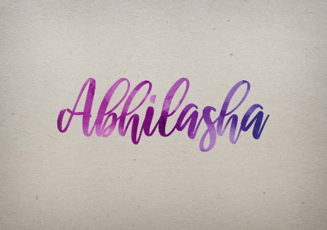 Free photo of Abhilasha Watercolor Name DP