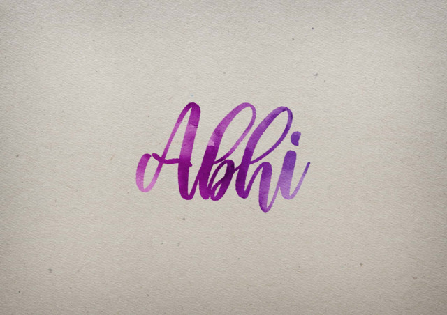 Free photo of Abhi Watercolor Name DP