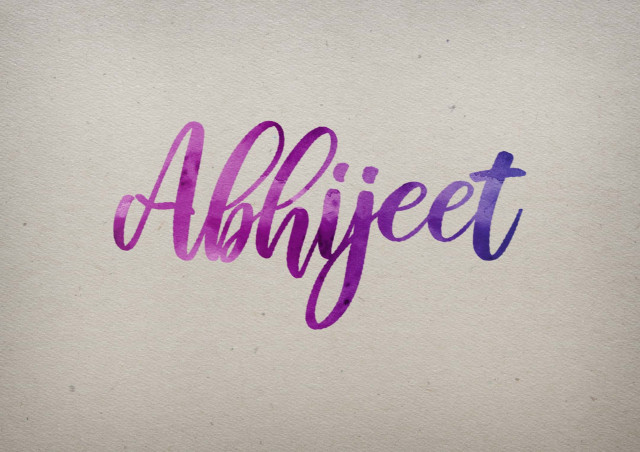 Free photo of Abhijeet Watercolor Name DP