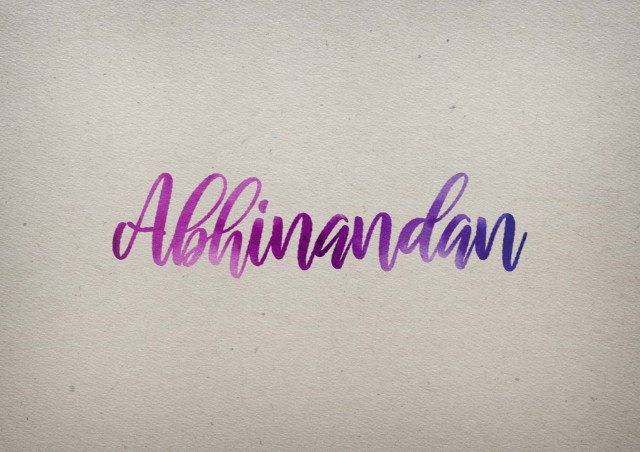 Free photo of Abhinandan Watercolor Name DP