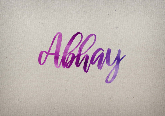 Free photo of Abhay Watercolor Name DP