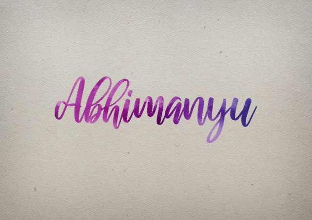 Free photo of Abhimanyu Watercolor Name DP