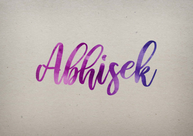 Free photo of Abhisek Watercolor Name DP