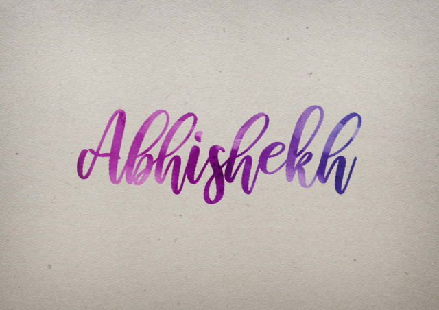 Free photo of Abhishekh Watercolor Name DP