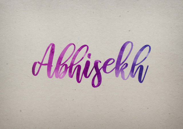 Free photo of Abhisekh Watercolor Name DP