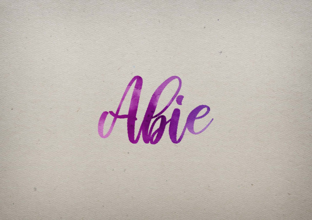 Free photo of Abie Watercolor Name DP