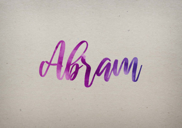 Free photo of Abram Watercolor Name DP