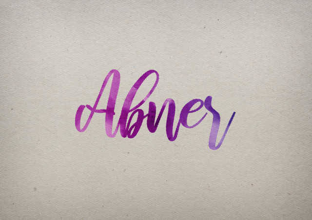 Free photo of Abner Watercolor Name DP