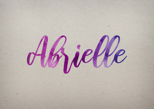 Free photo of Abrielle Watercolor Name DP