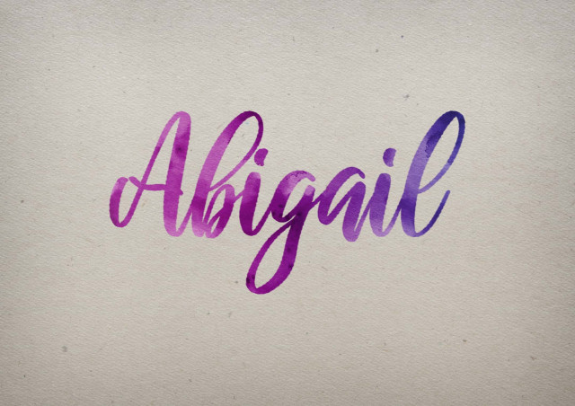 Free photo of Abigail Watercolor Name DP