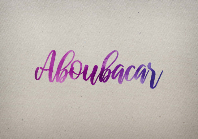 Free photo of Aboubacar Watercolor Name DP