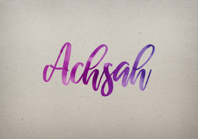 Free photo of Achsah Watercolor Name DP