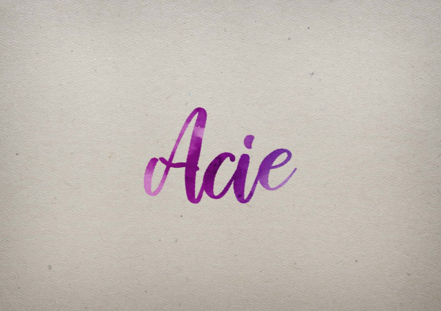 Free photo of Acie Watercolor Name DP