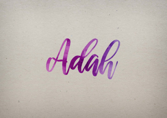 Free photo of Adah Watercolor Name DP