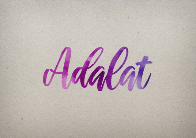 Free photo of Adalat Watercolor Name DP