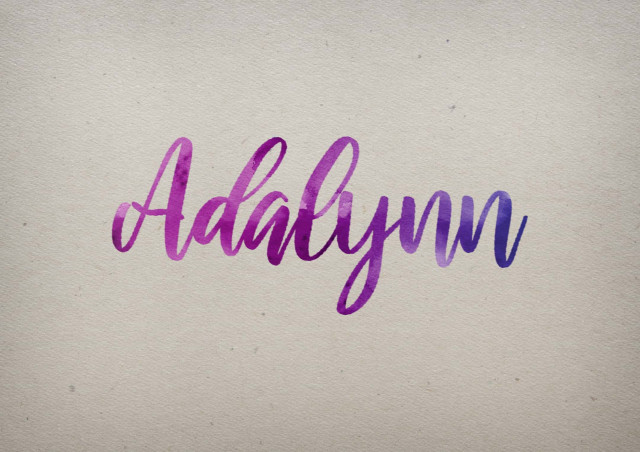 Free photo of Adalynn Watercolor Name DP