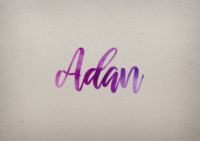 Free photo of Adan Watercolor Name DP