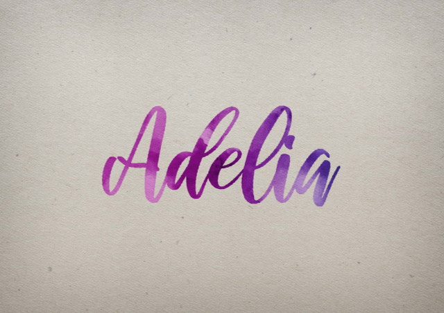 Free photo of Adelia Watercolor Name DP