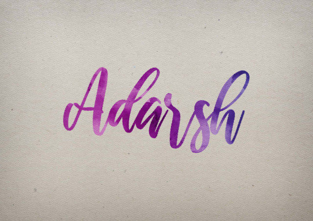 Free photo of Adarsh Watercolor Name DP