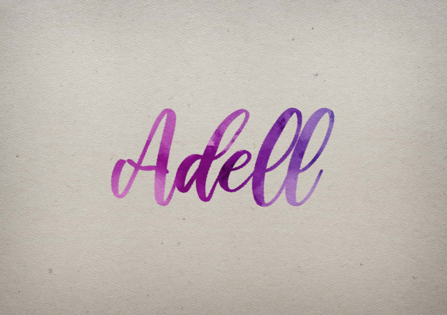Free photo of Adell Watercolor Name DP