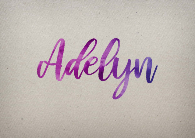 Free photo of Adelyn Watercolor Name DP