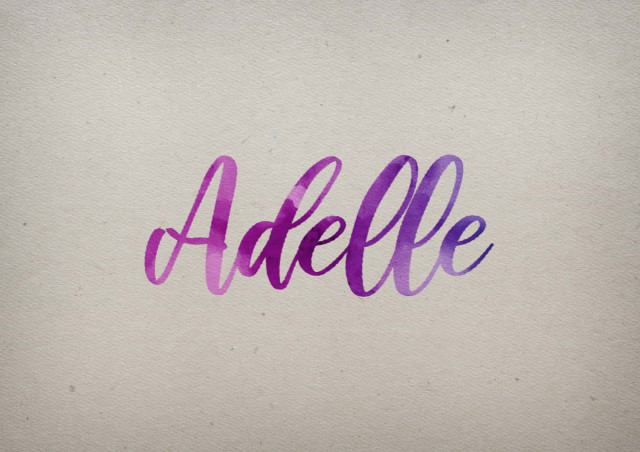 Free photo of Adelle Watercolor Name DP
