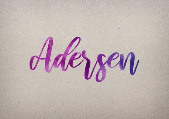 Free photo of Adersen Watercolor Name DP