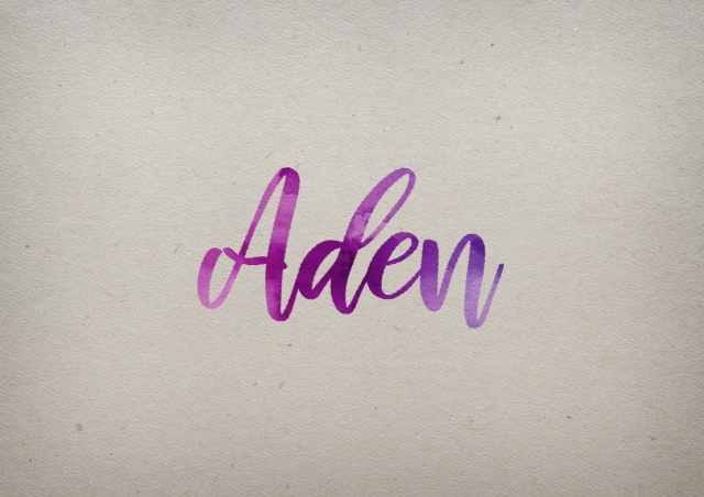 Free photo of Aden Watercolor Name DP