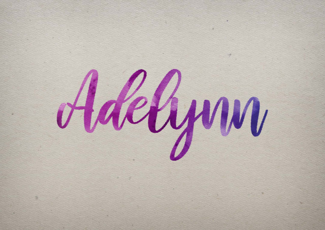 Free photo of Adelynn Watercolor Name DP