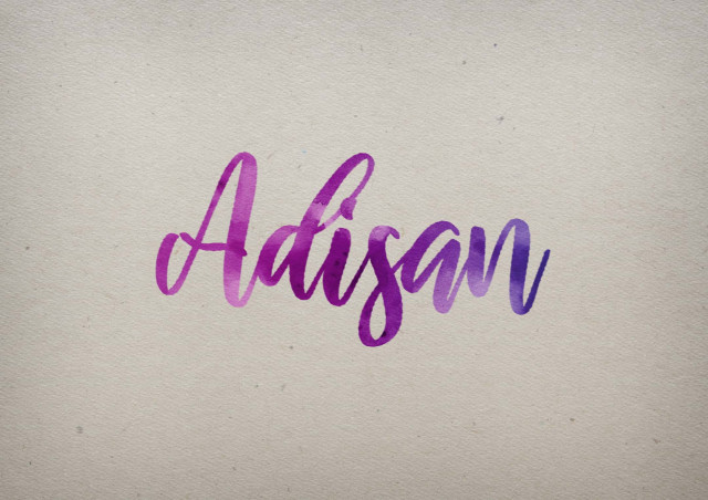 Free photo of Adisan Watercolor Name DP