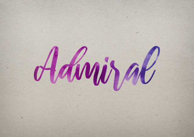 Free photo of Admiral Watercolor Name DP