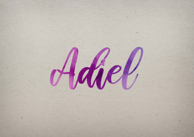 Free photo of Adiel Watercolor Name DP