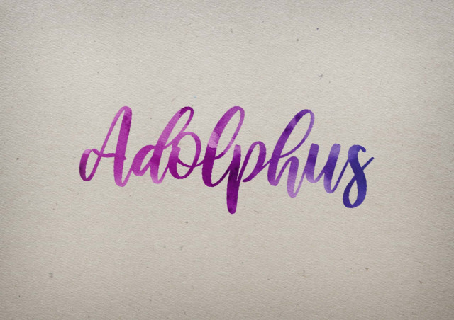 Free photo of Adolphus Watercolor Name DP