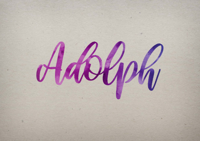 Free photo of Adolph Watercolor Name DP