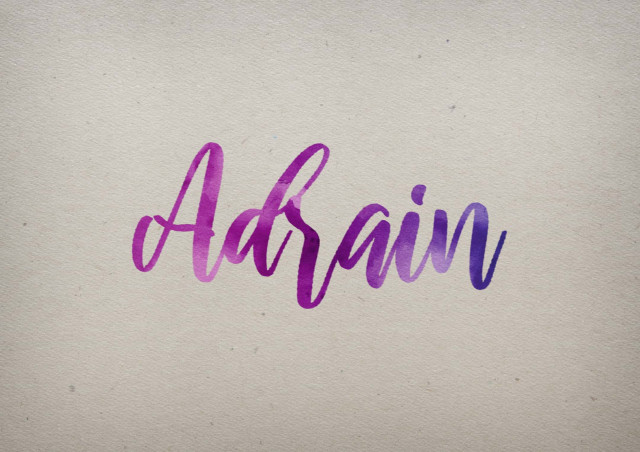 Free photo of Adrain Watercolor Name DP