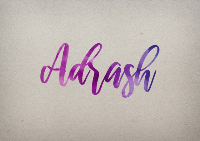 Free photo of Adrash Watercolor Name DP