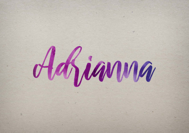 Free photo of Adrianna Watercolor Name DP