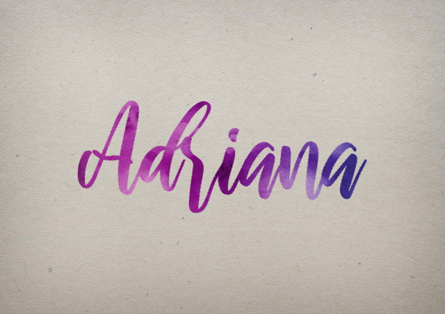 Free photo of Adriana Watercolor Name DP