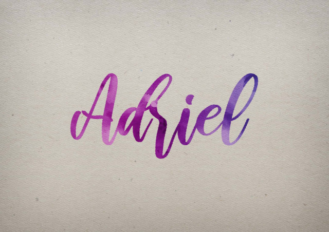 Free photo of Adriel Watercolor Name DP