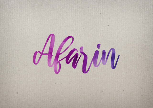 Free photo of Afarin Watercolor Name DP