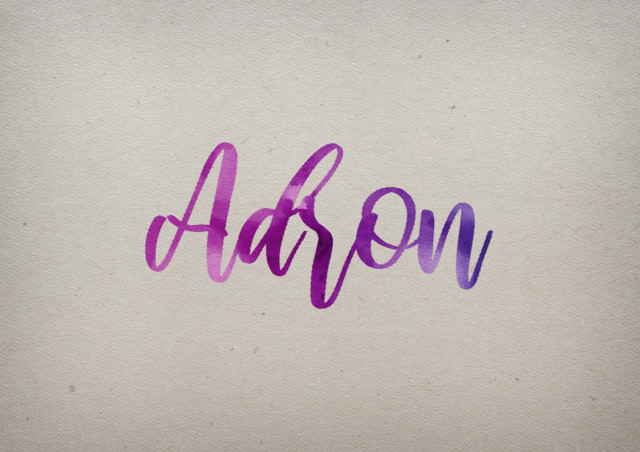 Free photo of Adron Watercolor Name DP