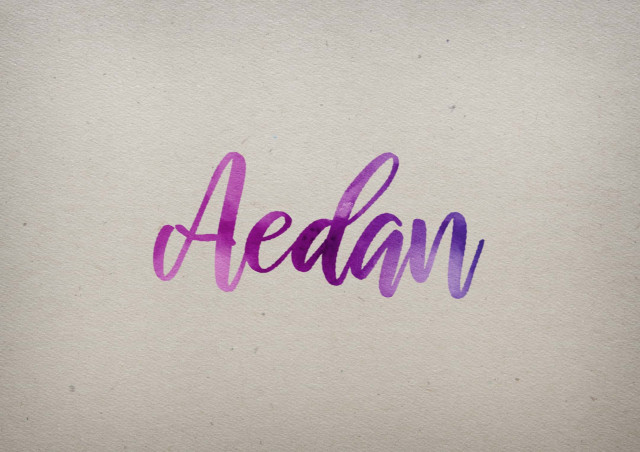 Free photo of Aedan Watercolor Name DP