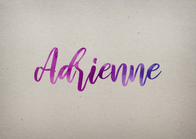 Free photo of Adrienne Watercolor Name DP