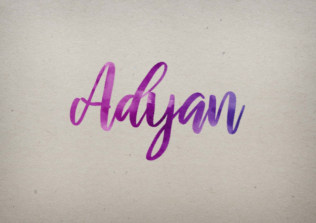 Free photo of Adyan Watercolor Name DP