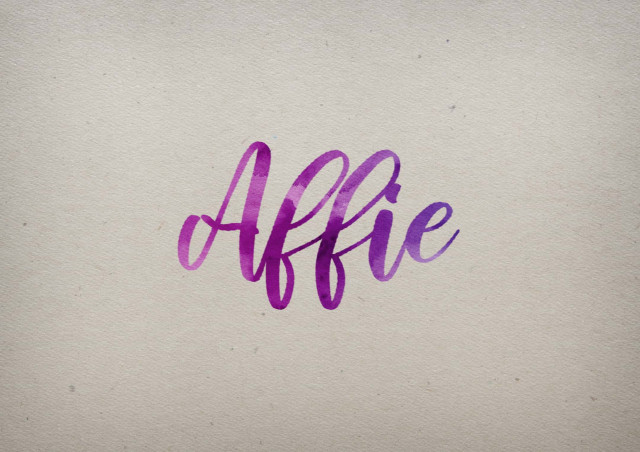 Free photo of Affie Watercolor Name DP