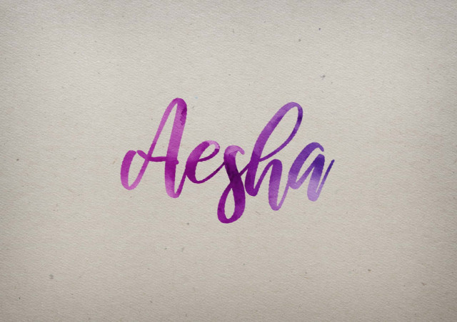 Free photo of Aesha Watercolor Name DP