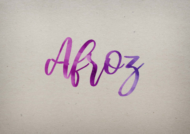 Free photo of Afroz Watercolor Name DP