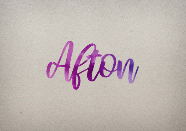 Free photo of Afton Watercolor Name DP