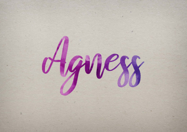 Free photo of Agness Watercolor Name DP